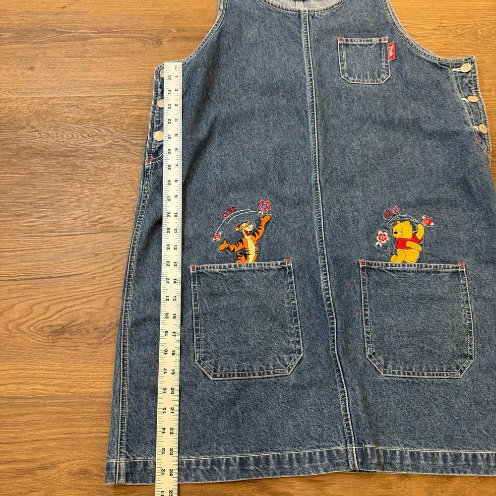 Disney Winnie the Pooh Tigger Denim Jumper Dress Womens L Walt Disney World - Picture 9 of 11
